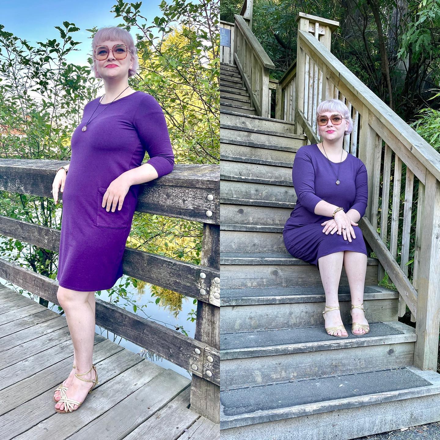 Bamboo French Terry Patch Pocket Dress