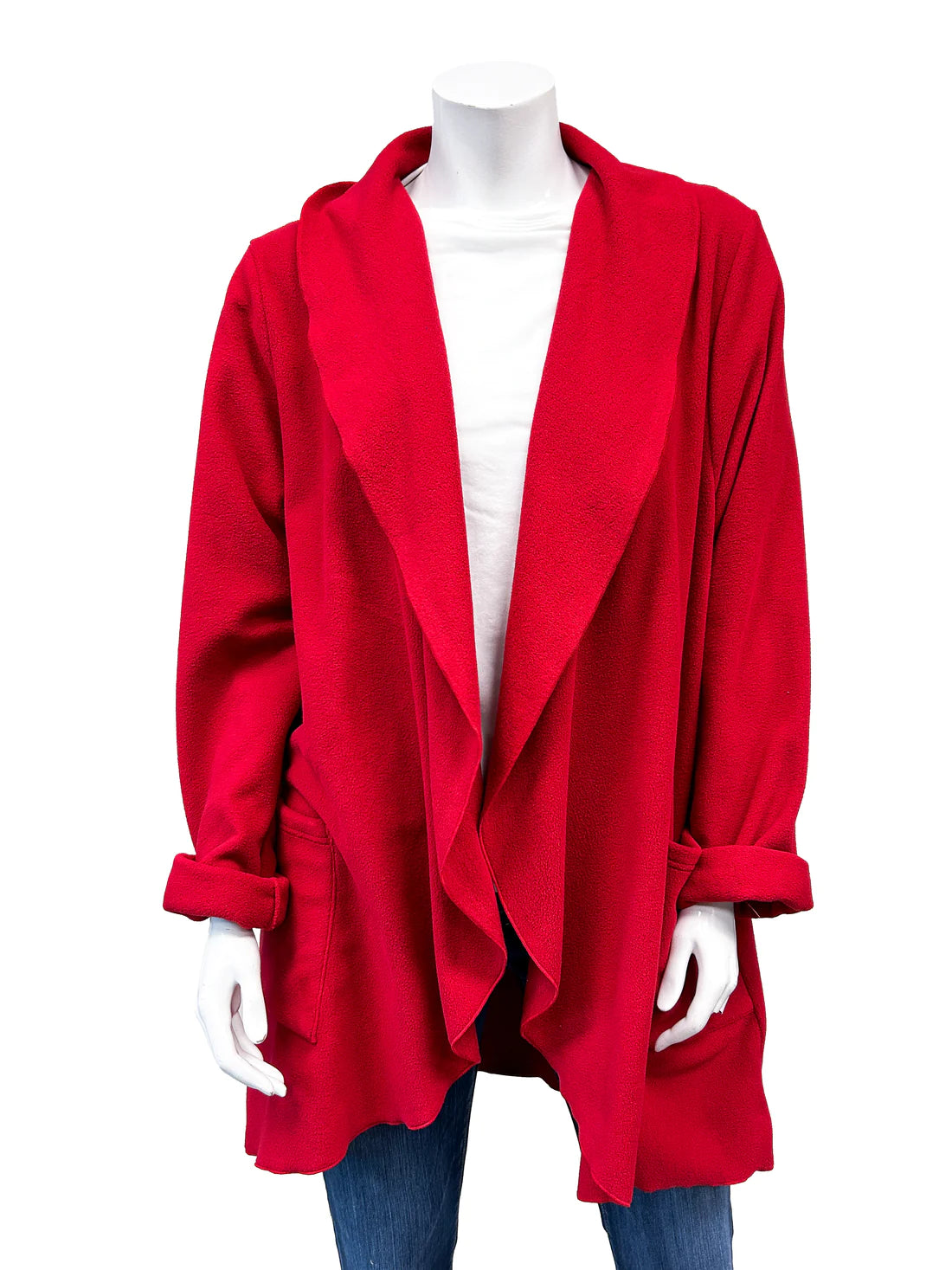 Polar Fleece Shawl Cardigan