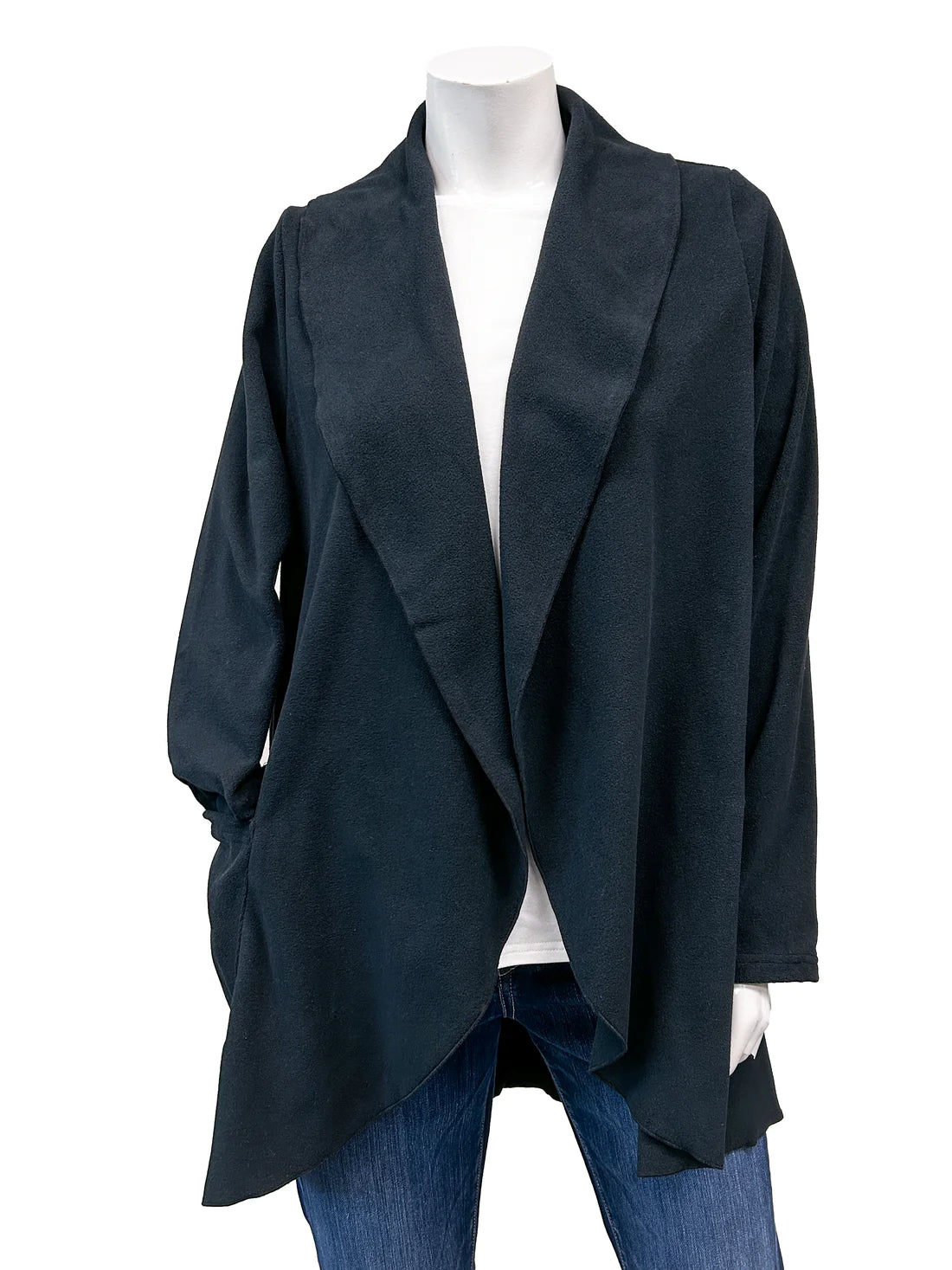 Polar Fleece Shawl Cardigan