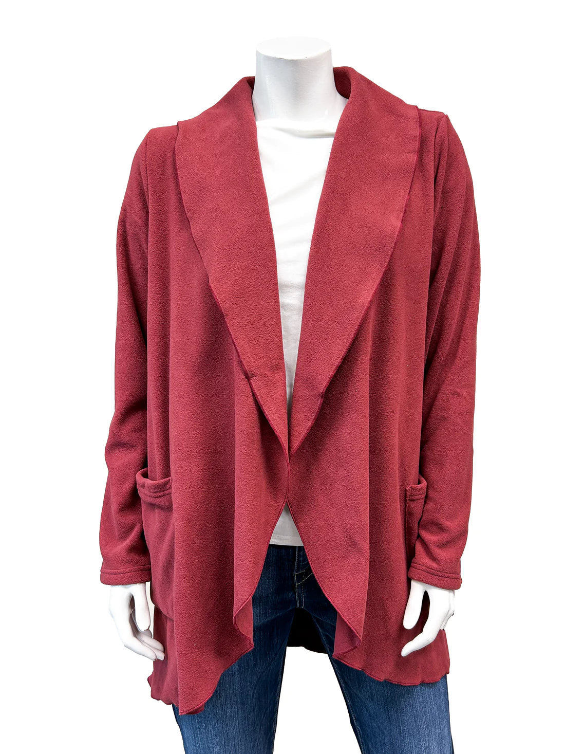 Polar Fleece Shawl Cardigan
