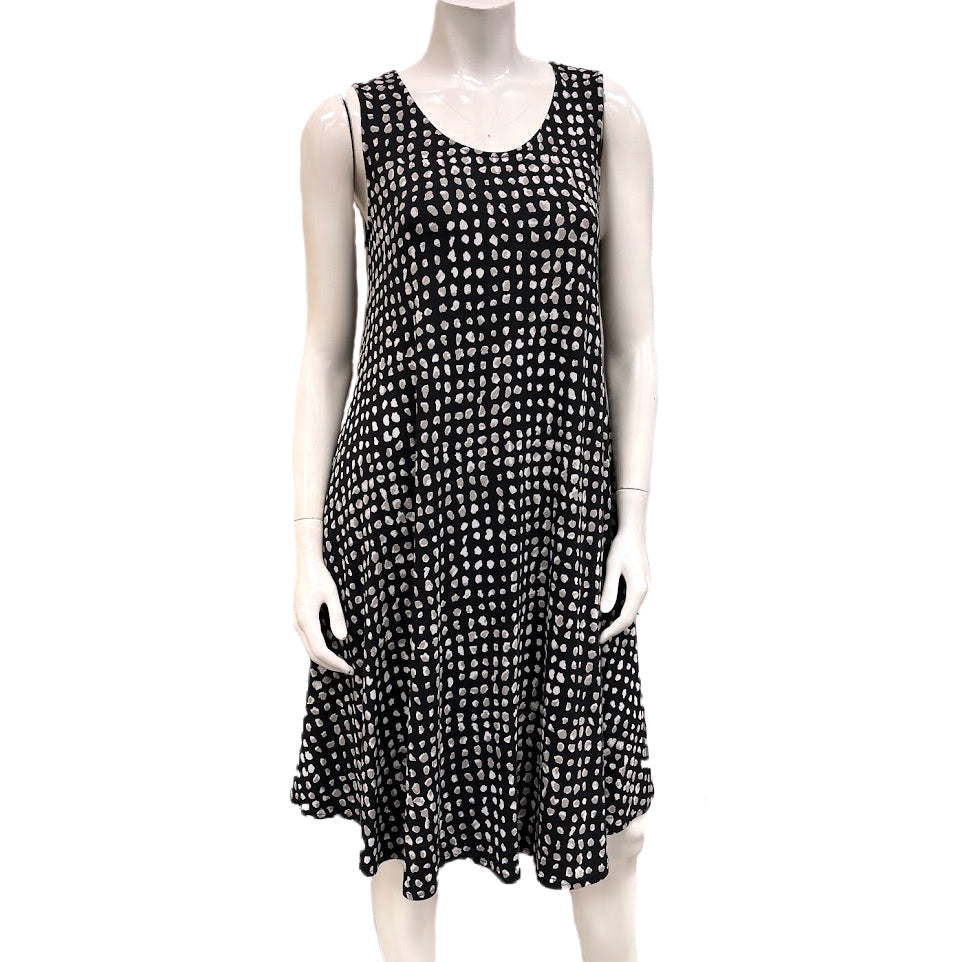 Rayon Sleeveless Pocket Swing Dress