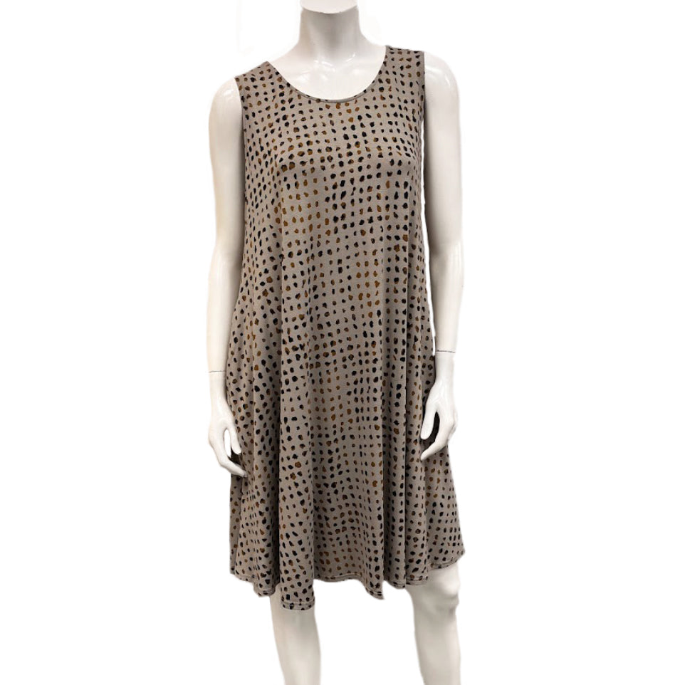 Rayon Sleeveless Pocket Swing Dress