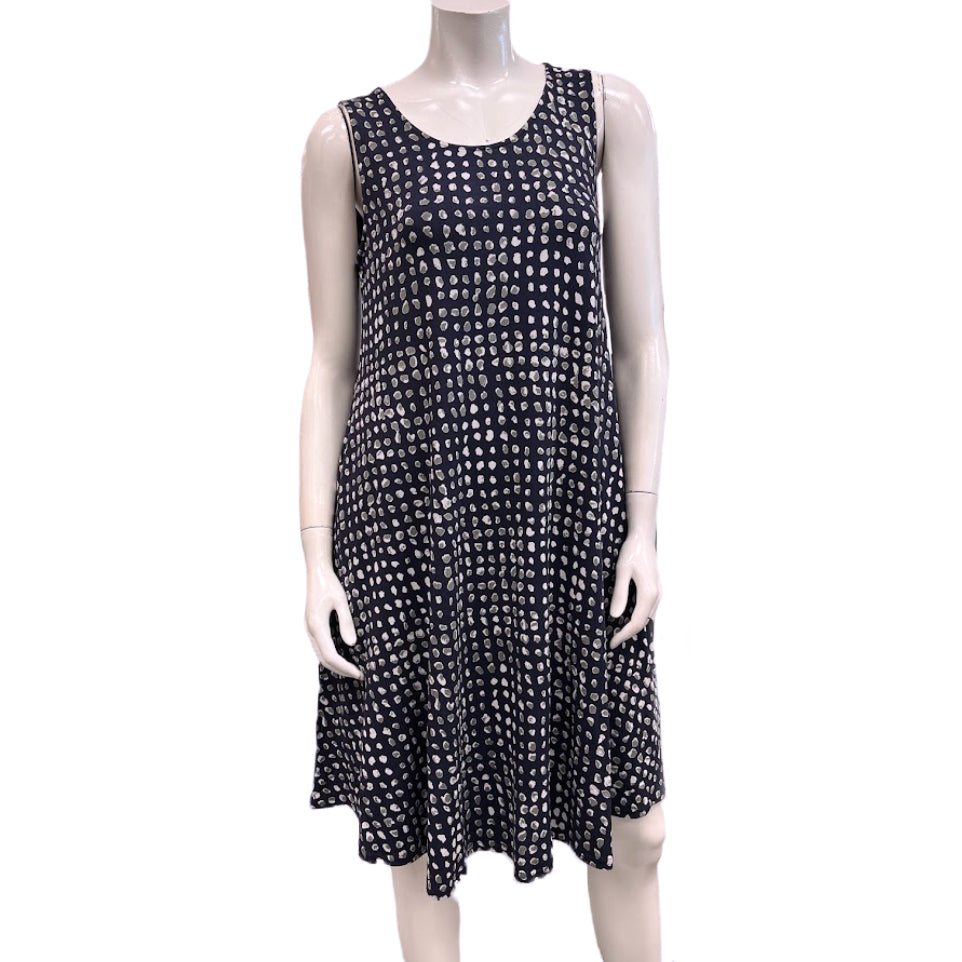 Rayon Sleeveless Pocket Swing Dress