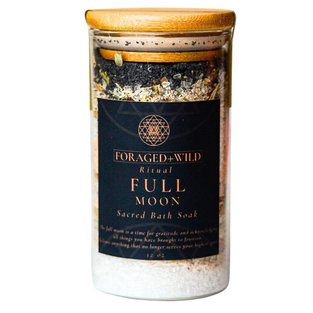 Foraged + Wild Full Moon Bath Salt and Sacred Herbal Botanical Soak