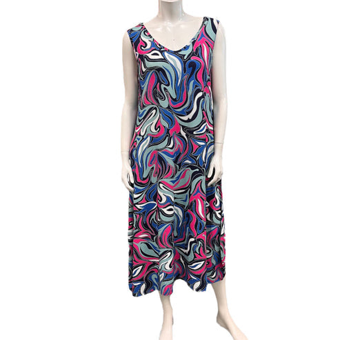 Rayon Scoop Hem Tank Dress
