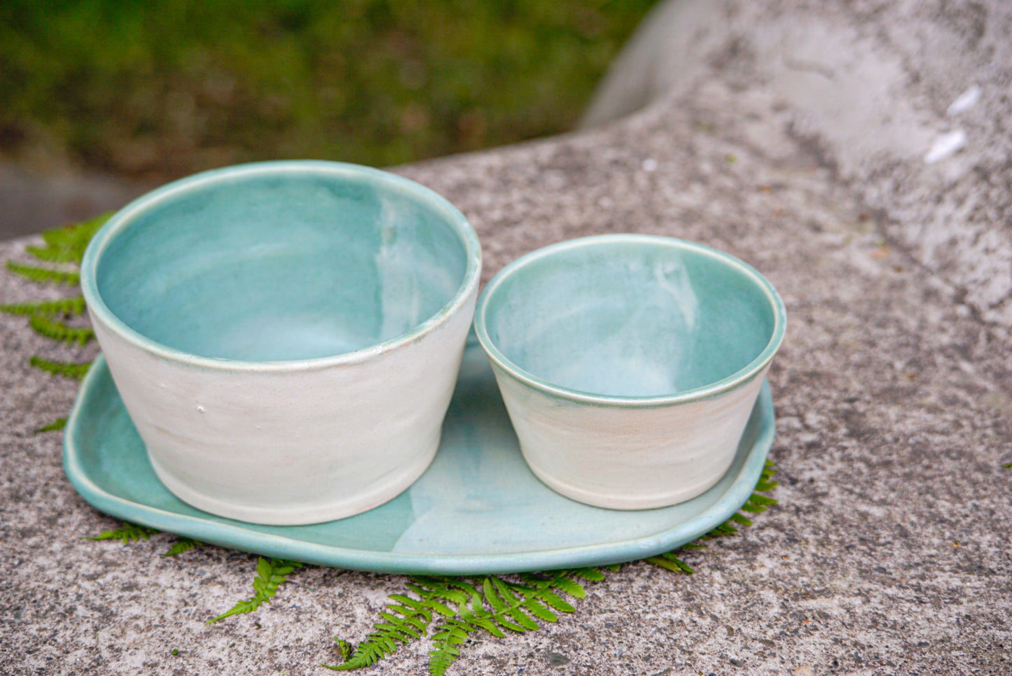 Snack Platter with Two Bowls