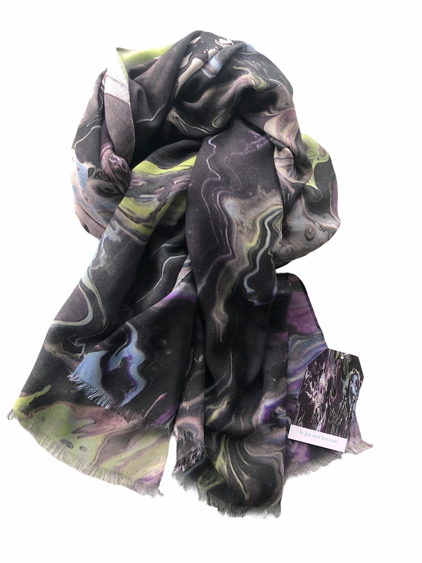 KayJayStudio - Luxury Silk Modal All Season Scarf - In Joy and Sorrow