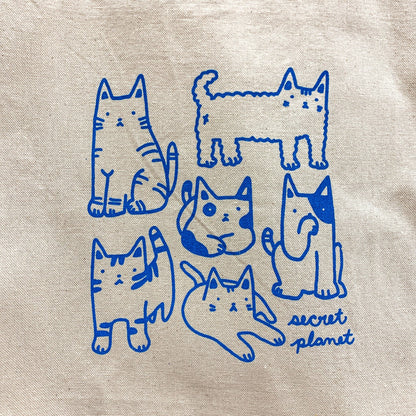 Secret Planet Print Shop - Doodle Cat Tote