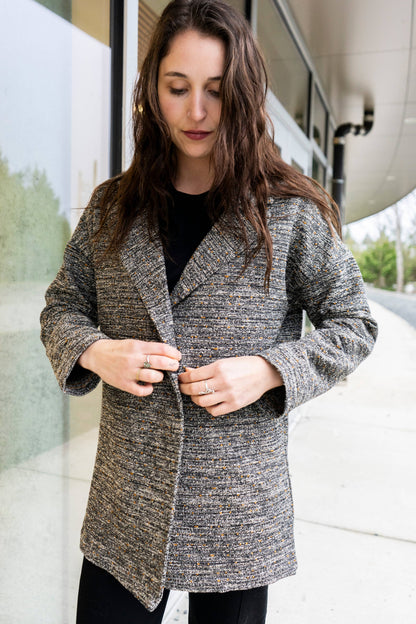 Louve Design - Double breasted blazer - Tweed