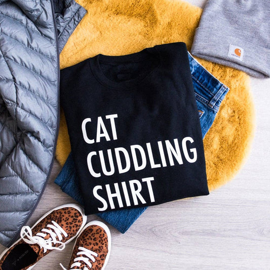 Take it 'N' Leave it - Cat Cuddling Sweatshirt: Small