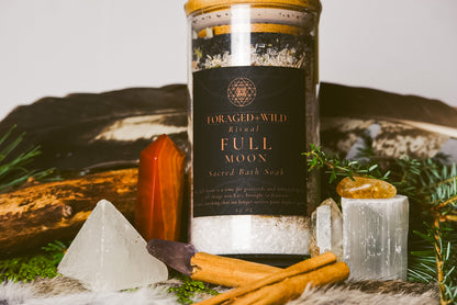 Foraged + Wild Full Moon Bath Salt and Sacred Herbal Botanical Soak