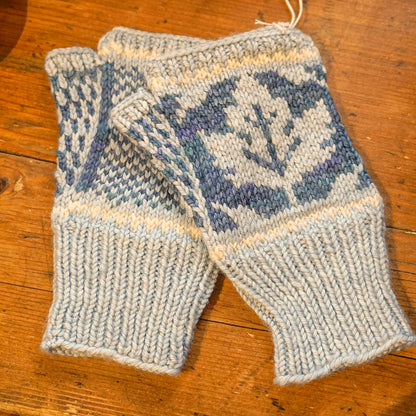 Fingerless Maple Mittens by Sue Philippson-Madill