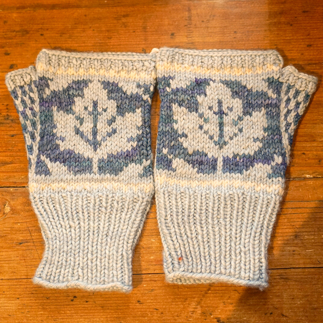 Fingerless Maple Mittens by Sue Philippson-Madill