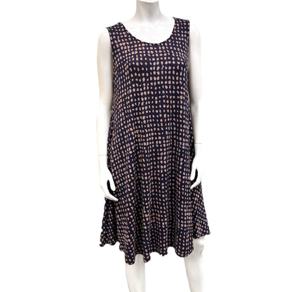 Rayon Sleeveless Pocket Swing Dress