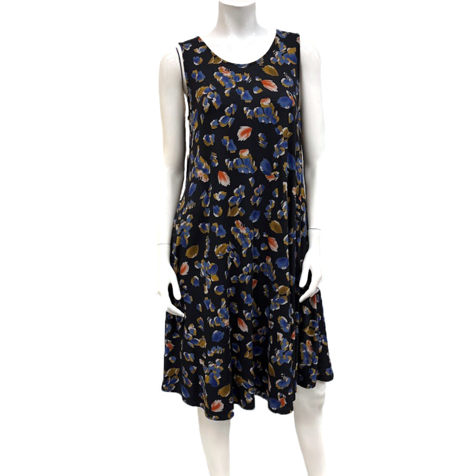 Rayon Sleeveless Pocket Swing Dress