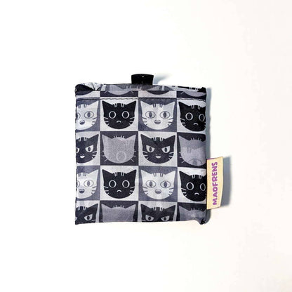 Maofriends - Reusable Grocery Shopping Bag- Black Cat