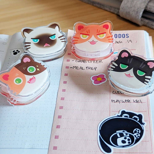 Maofriends - Acrylic Snack Clips Cat Series: Set of 4