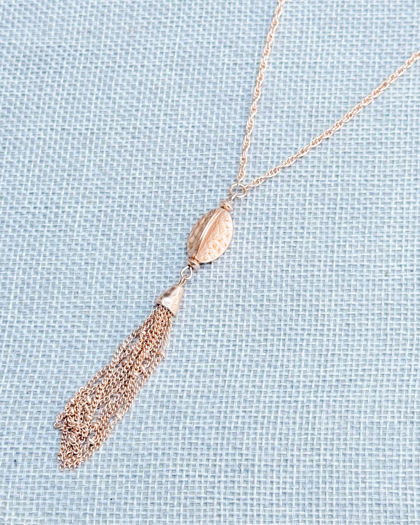 Gracie Rose Designs - Summer Boho Rose Gold Double Chain Tassel Layered Necklace