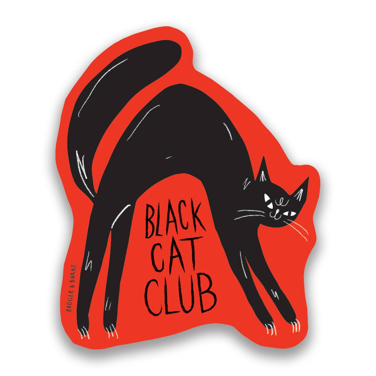 Badger & Burke - Black Cat Club Sticker