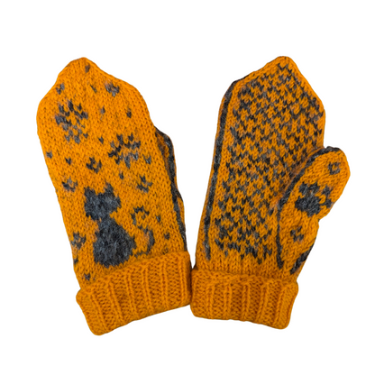 Starry Night Kitten Mittens by Sue Philippson-Madill