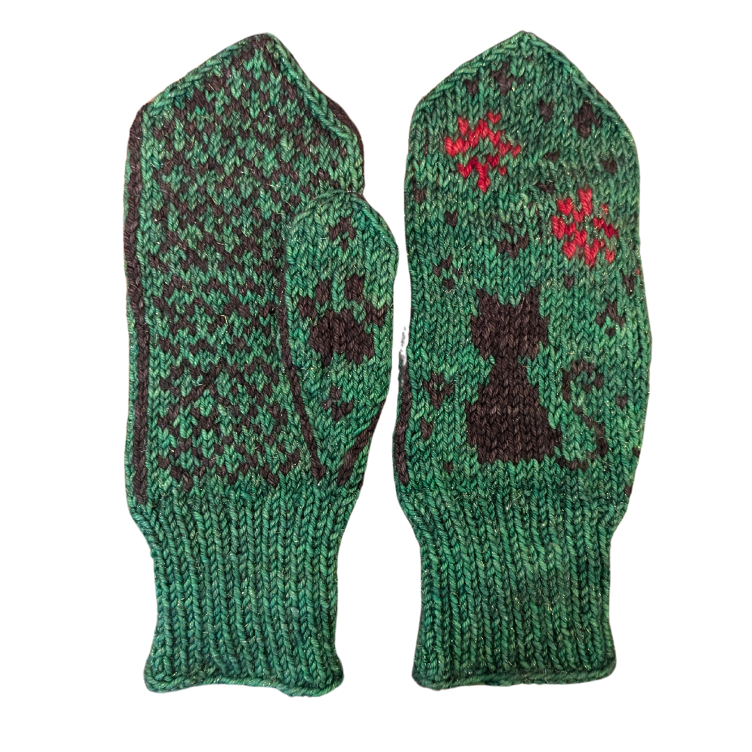 Starry Night Kitten Mittens by Sue Philippson-Madill