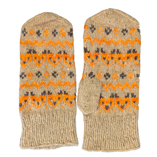 Tweed Fox Mittens by Sue Philippson-Madill