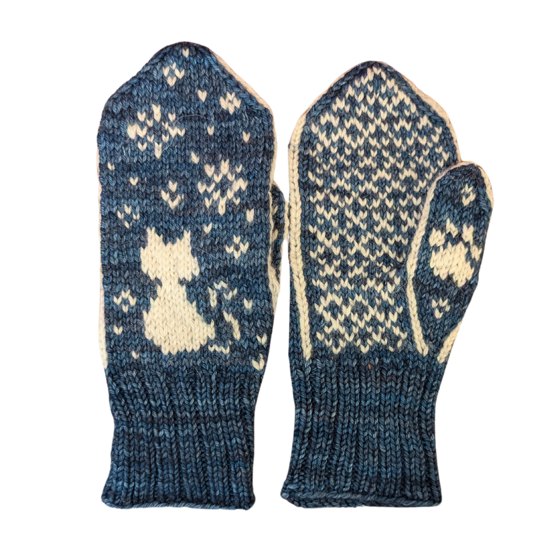 Starry Night Kitten Mittens by Sue Philippson-Madill