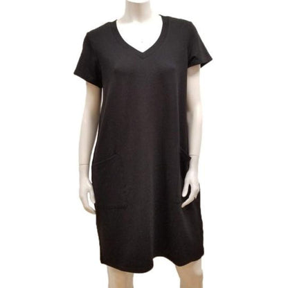 Bamboo French Terry V-Neck Dress