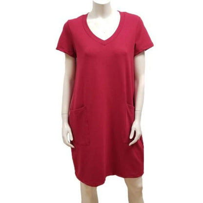 Bamboo French Terry V-Neck Dress