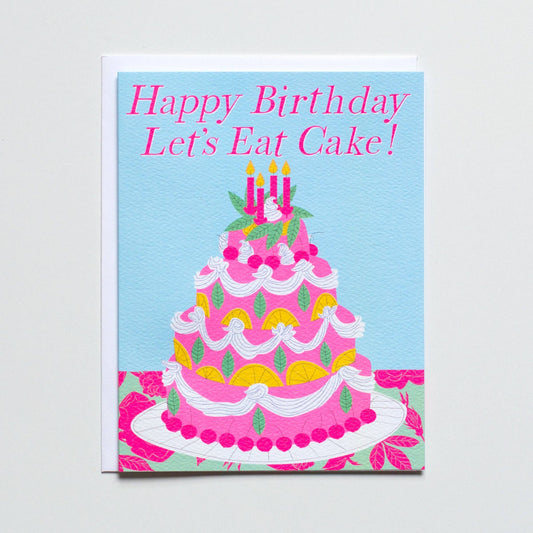 Banquet Workshop - Let's Eat Cake Birthday Note Card