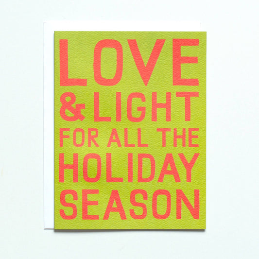 Banquet Workshop - Love and Light for All the Holiday Season - Note Card