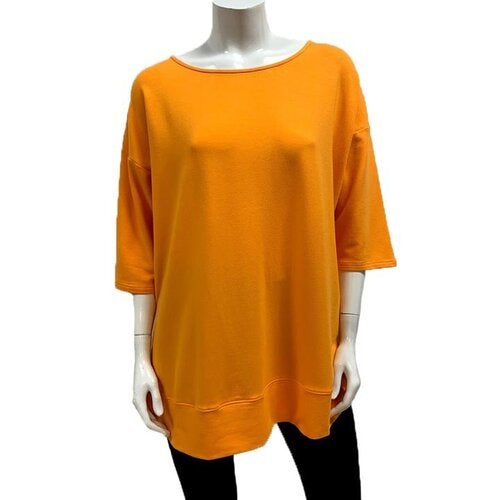 Bamboo French Terry Short Sleeve Banded Tunic