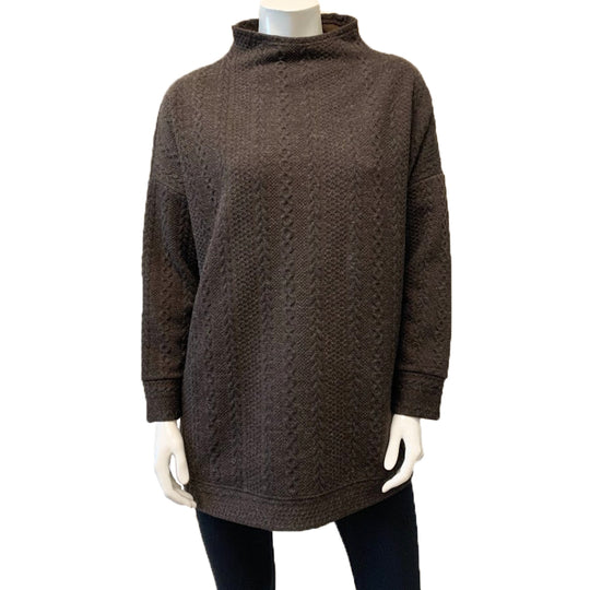 Cable Knit Mock Tunic