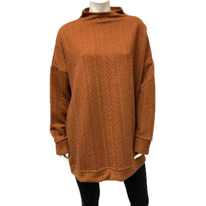 Cable Knit Mock Tunic