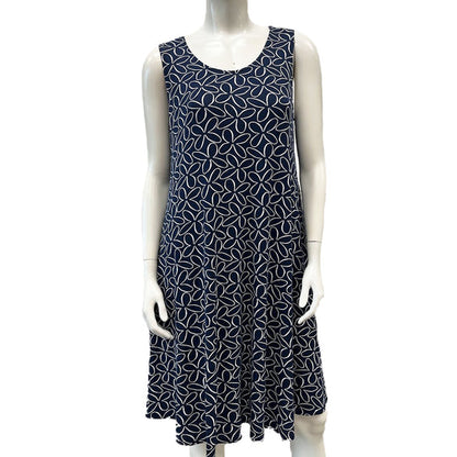 Rayon Sleeveless Pocket Swing Dress