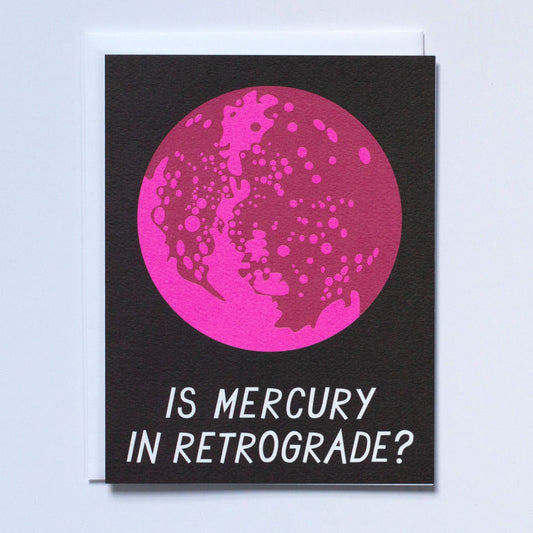 Banquet Workshop - Is Mercury in Retrograde? - Note Card