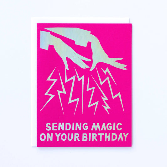 Banquet Workshop - Sending Magic on Your Birthday - Hologram Foil Note Card