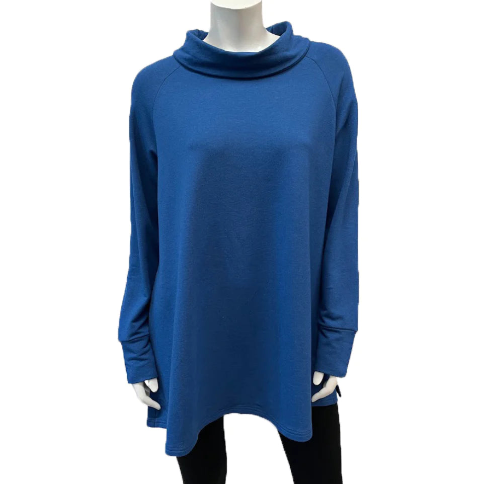 Bamboo French Terry Soft Cowl A-Line Tunic